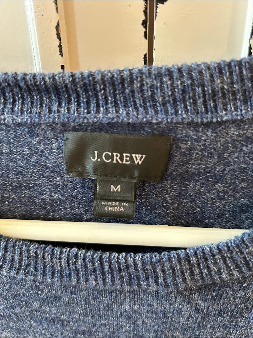 J. Crew Heathered Navy Crewneck Sweater Medium Men’s